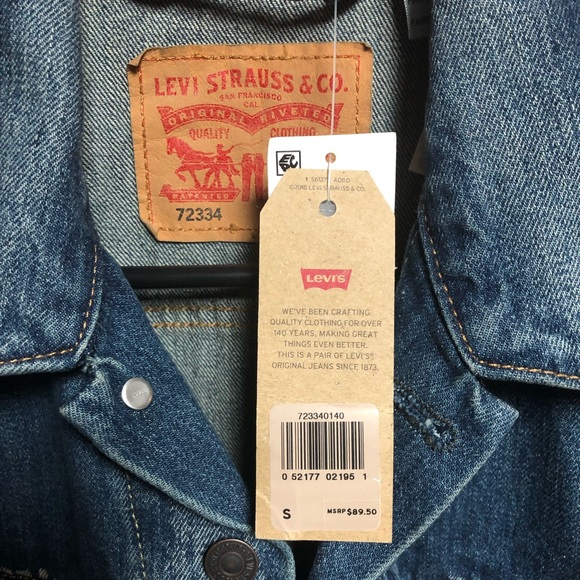NEW Levi’s Strauss Denim Jean Jacket Mens Small - Picture 5 of 5